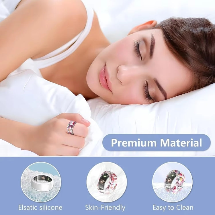 For Samsung Galaxy Ring / Oura Ring Silicone Elastic Printing Cover Scratch Resistant Case, Size: M