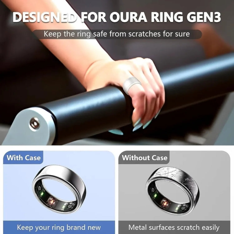 For Samsung Galaxy Ring / Oura Ring Silicone Solid Color Cover Scratch Resistant Case, Size: S