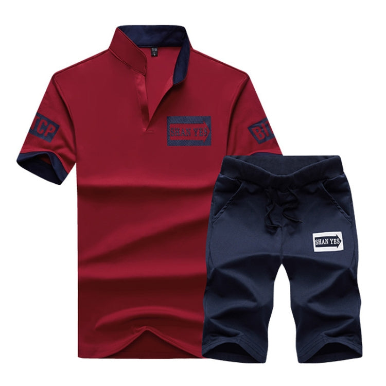 Summer Men T-Shirt Half-Sleeved Sports Suit, Size: L