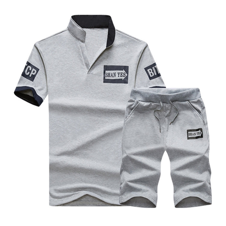 Summer Men T-Shirt Half-Sleeved Sports Suit, Size: L