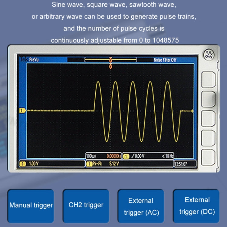 JUNTEK Programmable Dual-Channel DDS Function Arbitrary Waveform Signal Generator, Frequency: 60MHz