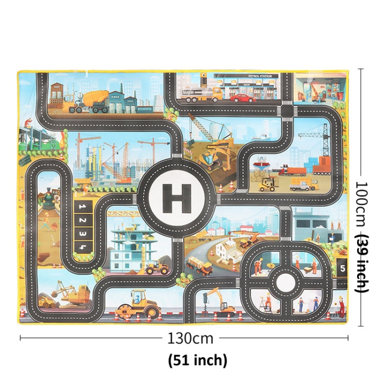 130 x 100cm Engineering Parking Scene Play Mat Outdoor Picnic Beach Mat