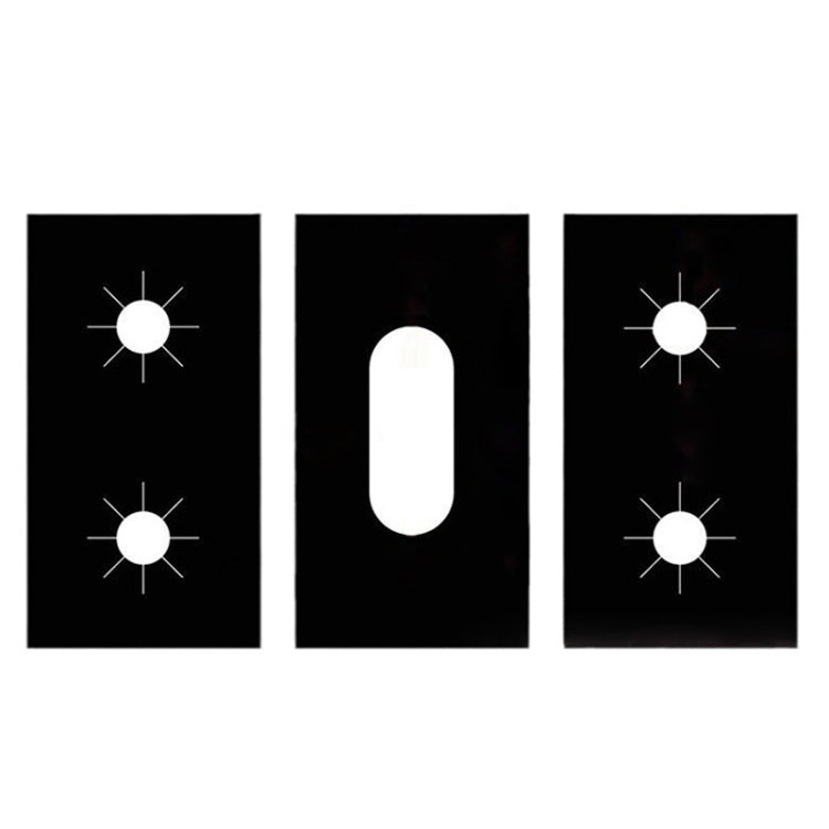 3pcs / Set 5 Holes Gas Oven Stove Grease Protection Cleaning Pad - Black
