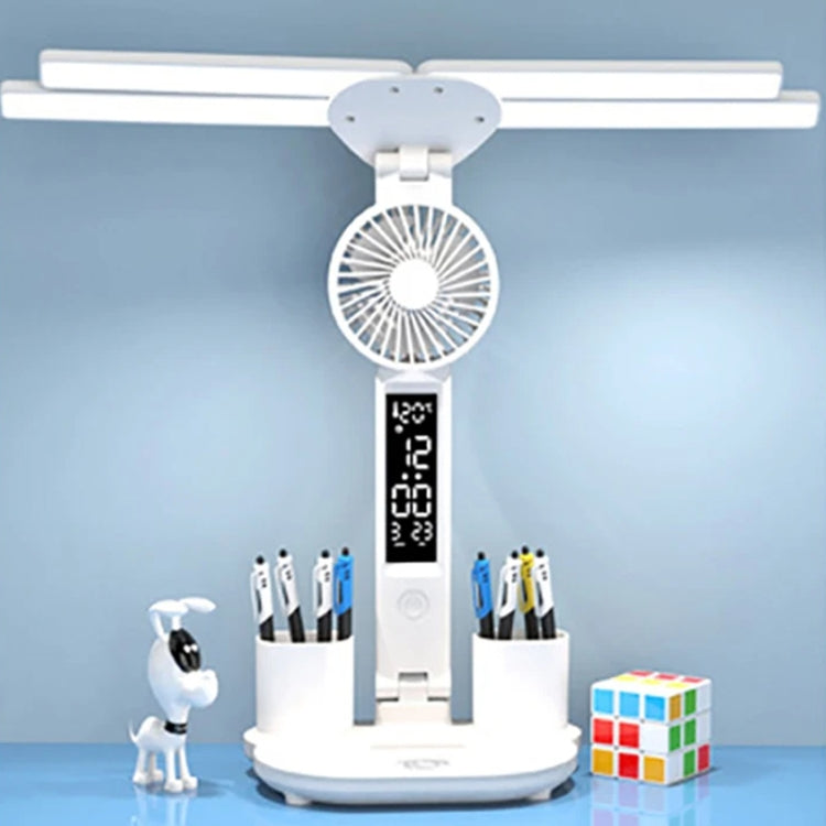 4-head Desk Lamp Foldable Reading Lamp 3-gear Color Adjustment, Spec: Plug-in Basic Model