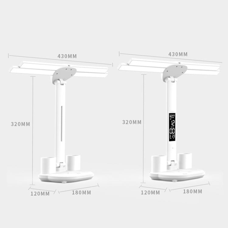 4-head Desk Lamp Foldable Reading Lamp 3-gear Color Adjustment, Spec: Charging Basic Model