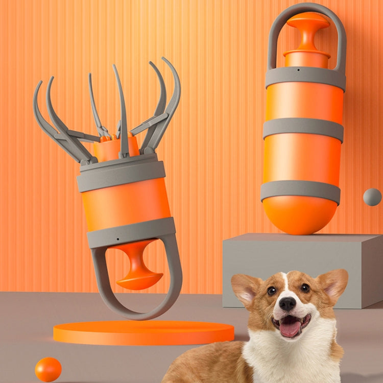 Pet Outing Portable Poop Scooper Dog Feces 6 Claws Pick Up Tools - Orange