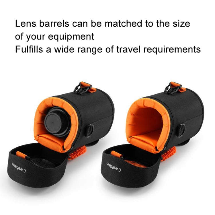 Cwatcun D157 DSLR Camera Lens Barrel Shockproof Thickened Digital Lens Bag Flip Lens Pouch, Color: Extra Large Black