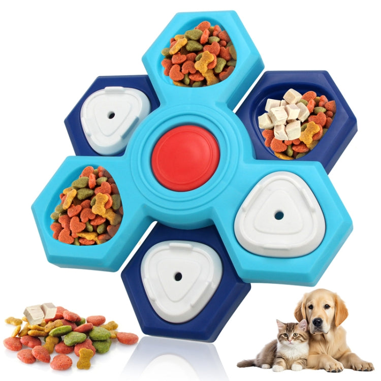 Double Layer Rotating Puzzle Pet Toys Dog Foraging Training Slow Food Tray