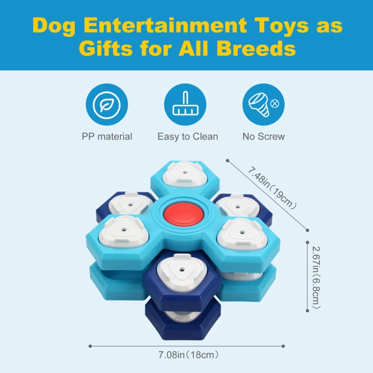 Double Layer Rotating Puzzle Pet Toys Dog Foraging Training Slow Food Tray
