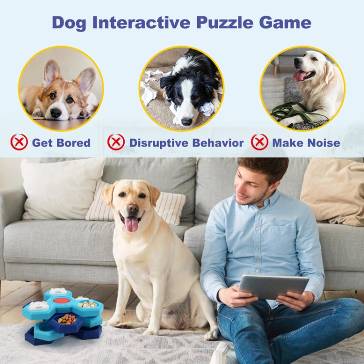 Three Layer Rotating Puzzle Pet Toys Dog Foraging Training Slow Food Tray