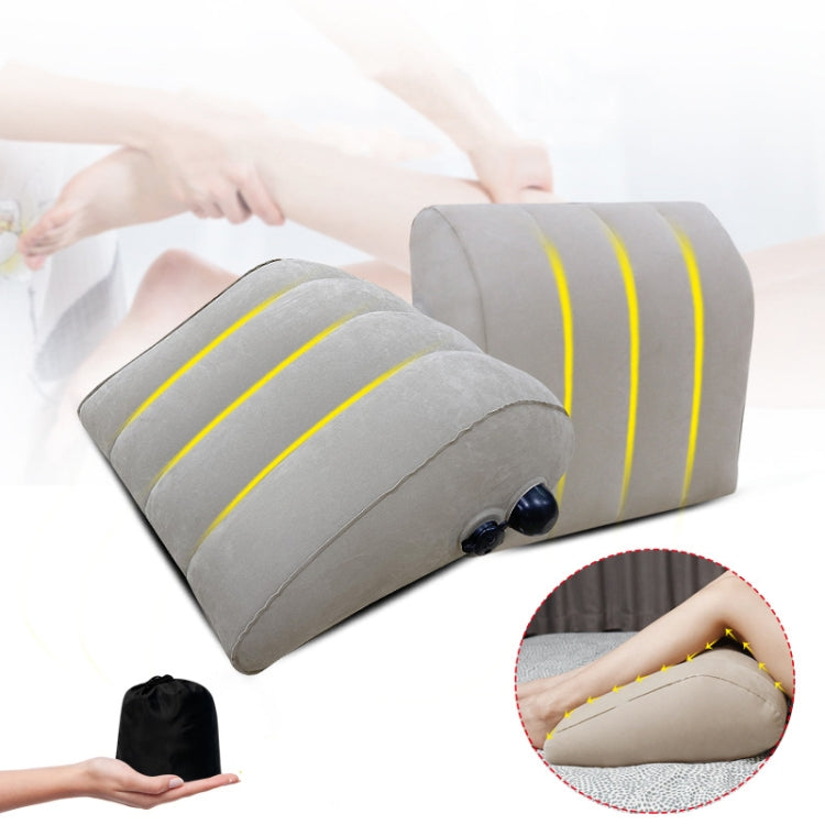 Press Inflatable Leg Rest Pillow Waist Cushion Portable Travel Back Cushion 48x43x19cm