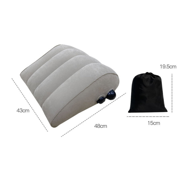 Press Inflatable Leg Rest Pillow Waist Cushion Portable Travel Back Cushion 48x43x19cm