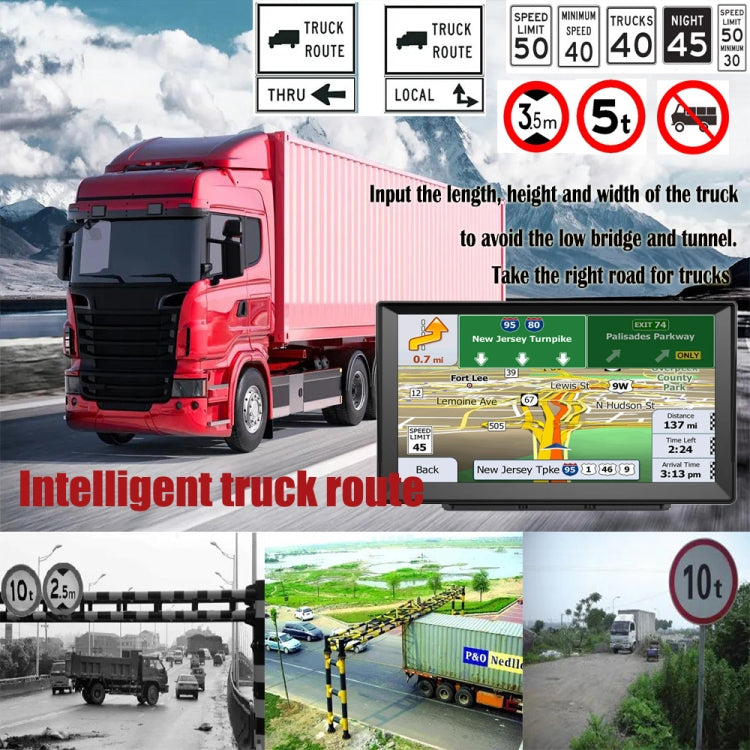 9 Inch 8G/256M Car GPS Navigator With Large Screen Capacitive Bluetooth Map, Area: United States, Canada, Mexico Map