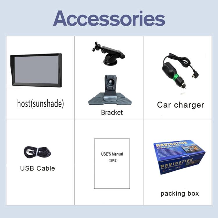 9 Inch 8G/256M Car GPS Navigator With Large Screen Capacitive Bluetooth Map, Area: Germany Map
