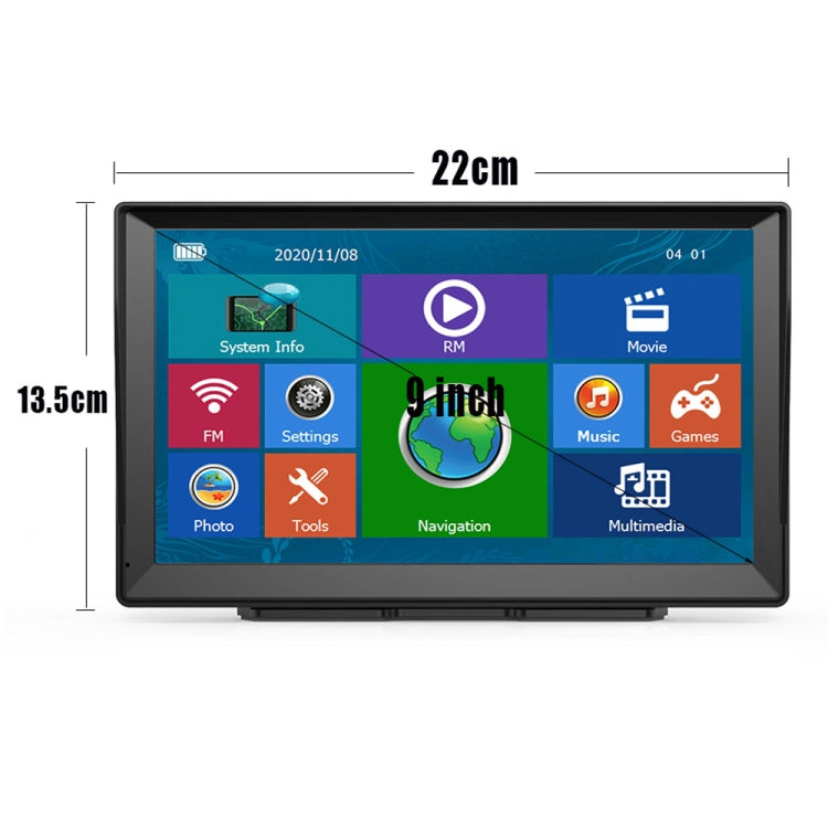 9 Inch 8G/256M Car GPS Navigator With Large Screen Capacitive Bluetooth Map, Area: Africa Map