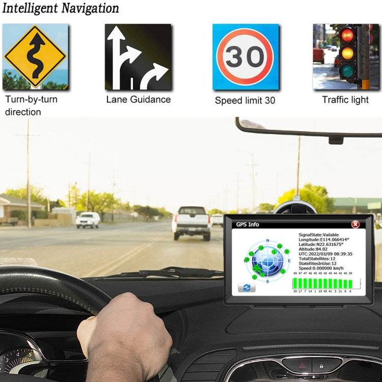 9 Inch 8G/256M Car GPS Navigator With Large Screen Capacitive Bluetooth Map, Area: Africa Map