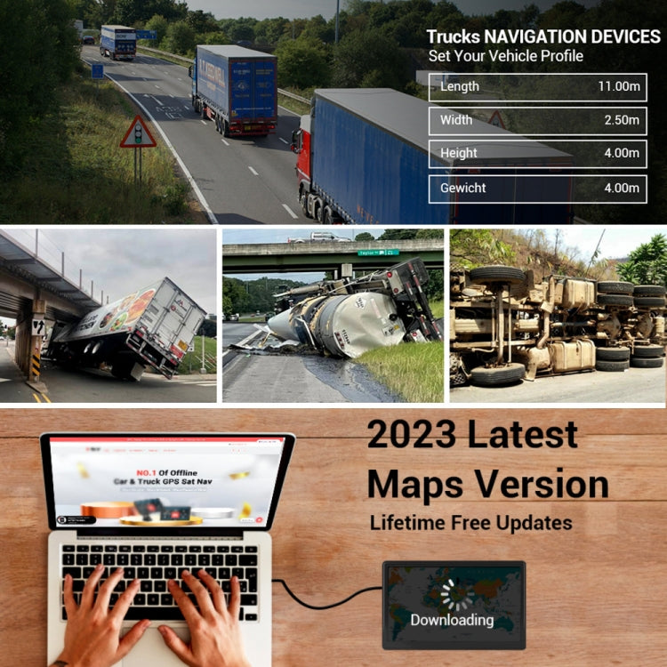 9 Inch 8G/256M Car GPS Navigator With Large Screen Capacitive Bluetooth Map, Area: Russia + Ukraine + Belarus Map