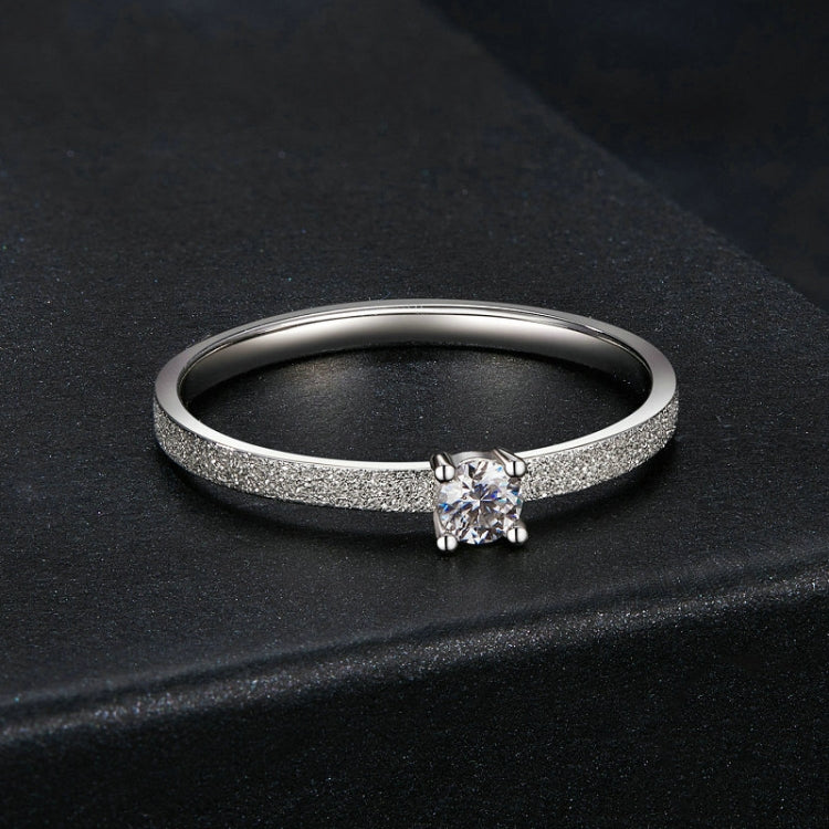 MSR058 S925 Sterling Silver Mossian Stone Ring Platinum Plating Ring