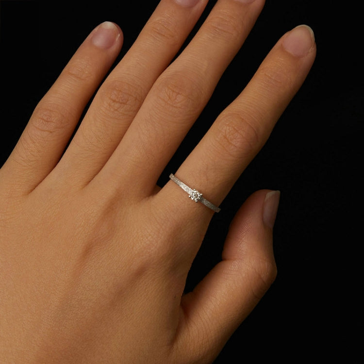 MSR058 S925 Sterling Silver Mossian Stone Ring Platinum Plating Ring