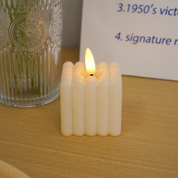 LED Geometry Electronic Candle Light Bedroom Atmosphere Ornaments Photo Props