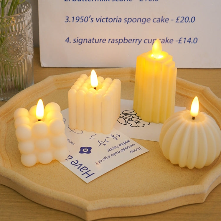 LED Geometry Electronic Candle Light Bedroom Atmosphere Ornaments Photo Props