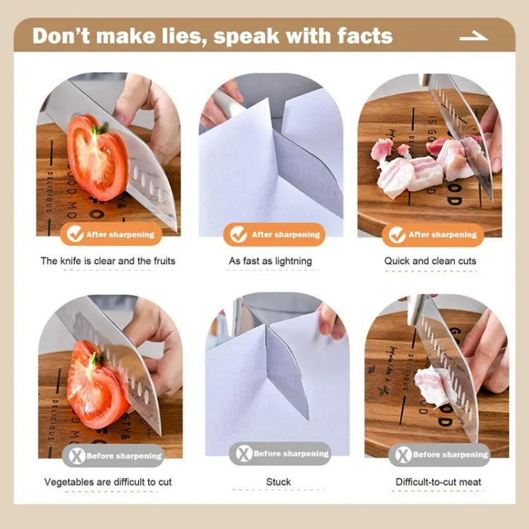4 In 1 Knife Sharpener 4-Stage Kitchen Quick Sharpening Stone Manual Sharpening Tool