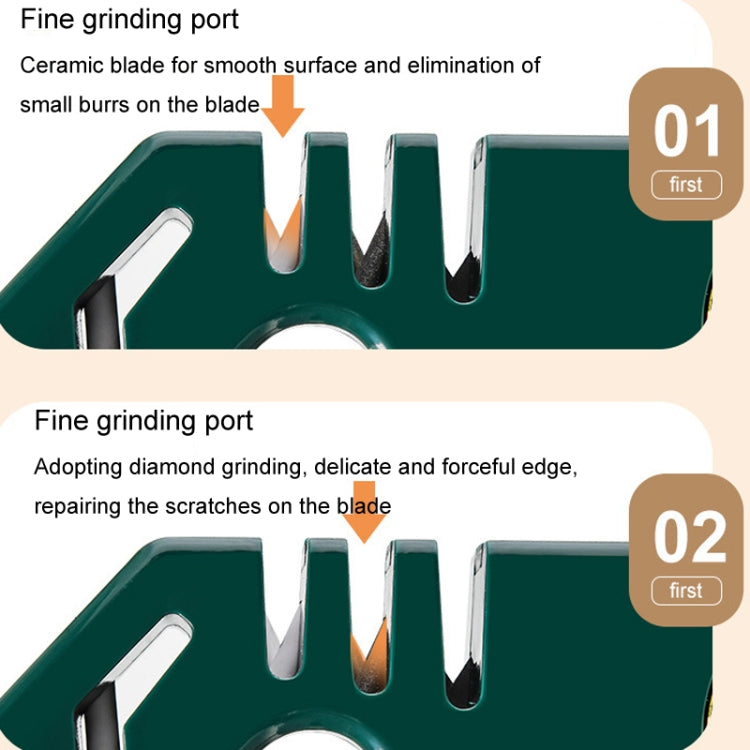 4 In 1 Knife Sharpener 4-Stage Kitchen Quick Sharpening Stone Manual Sharpening Tool