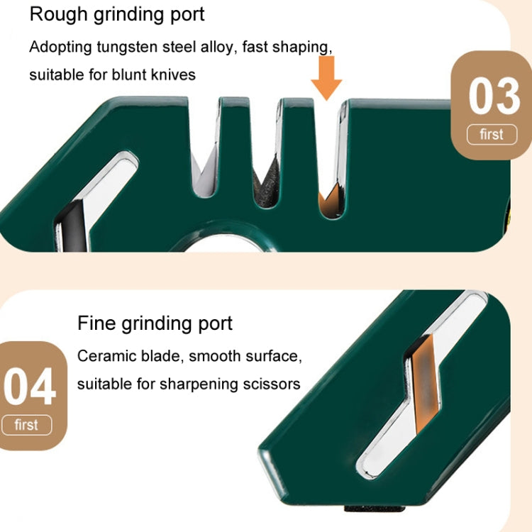 4 In 1 Knife Sharpener 4-Stage Kitchen Quick Sharpening Stone Manual Sharpening Tool