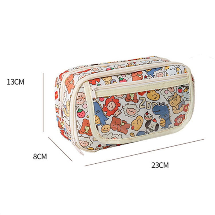Large Capacity Waterproof Multi-layer Stationery Bag Transparent PVC Pencil Case