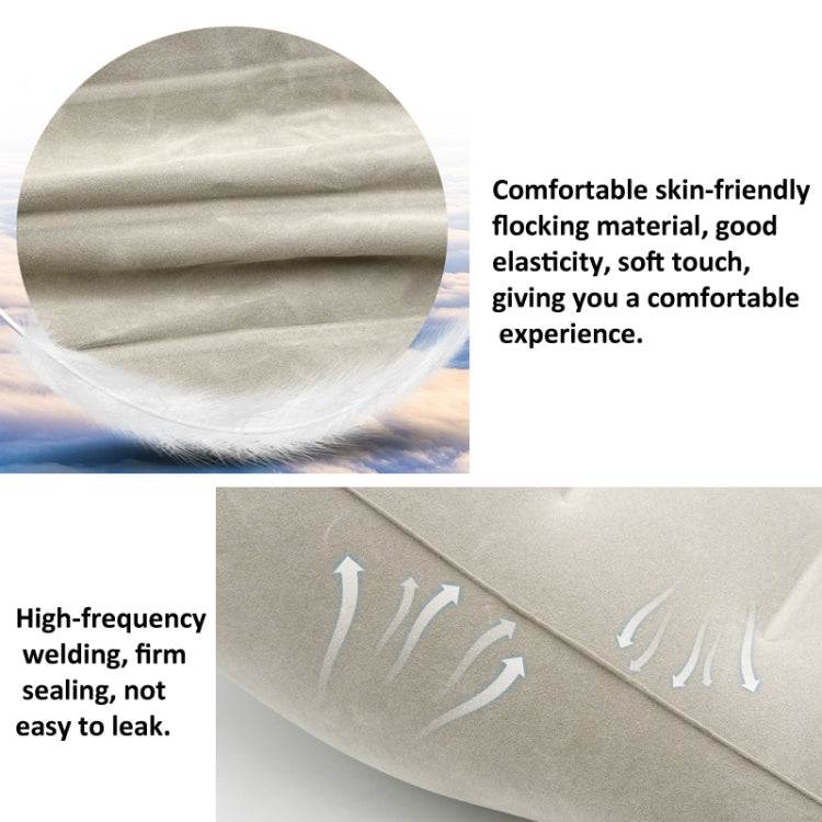 Breathe Inflatable Lumbar Pillow Portable Travel Flocking Pillow Chair Back Support