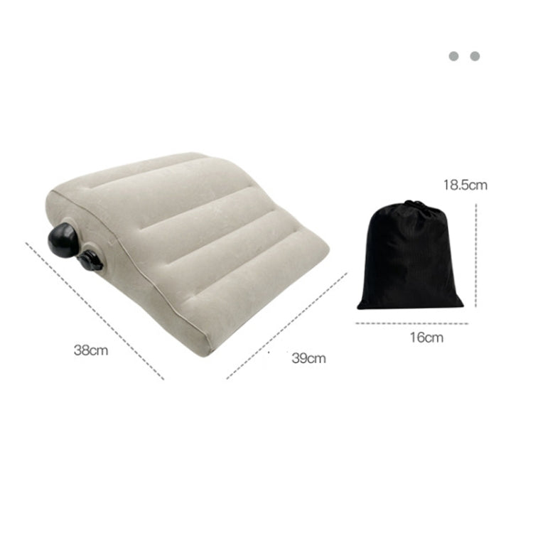 Breathe Inflatable Lumbar Pillow Portable Travel Flocking Pillow Chair Back Support