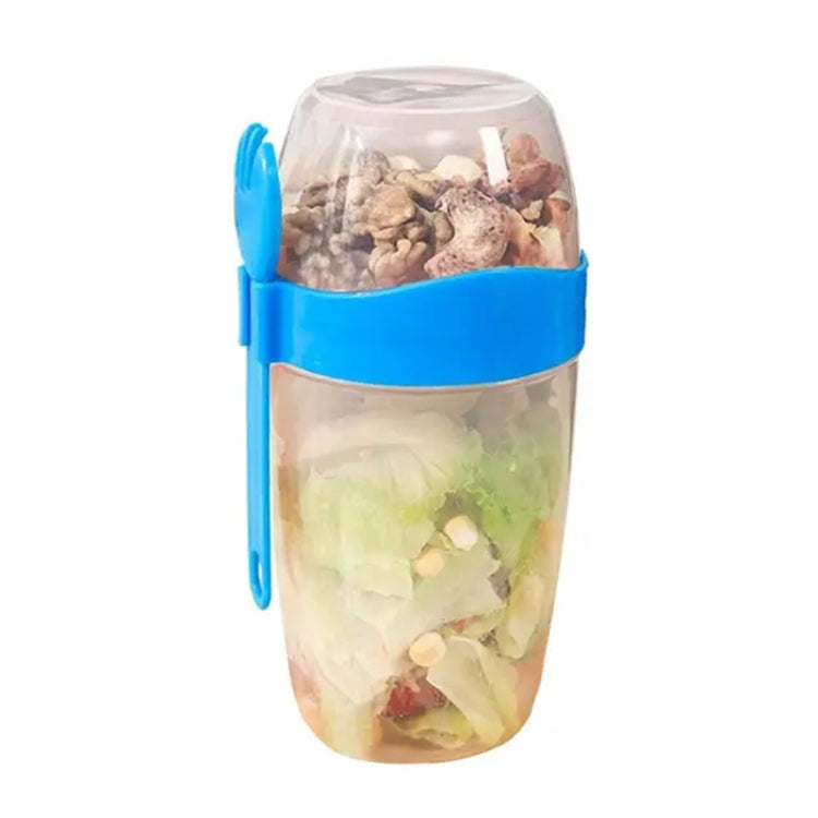 1070ml Portable Salad Cup With Lid And Fork Breakfast Cup Sealed Leak-Proof Food Cup