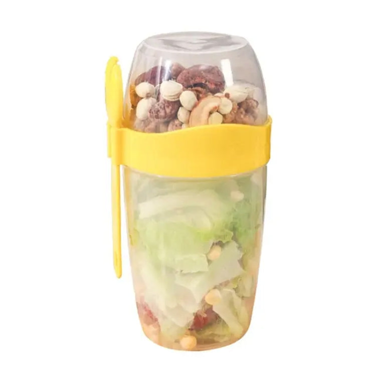 1070ml Portable Salad Cup With Lid And Fork Breakfast Cup Sealed Leak-Proof Food Cup