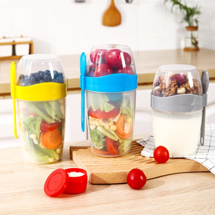 870ml Portable Salad Cup With Lid And Fork Breakfast Cup Sealed Leak-Proof Food Cup