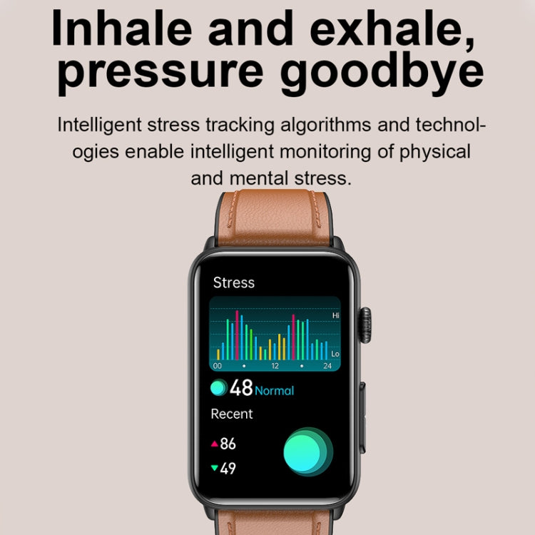 Smart Watch Ring ECG Temperature Heart Rate Blood Pressure Health Bluetooth Talking Watch, Color: Blue Silicone