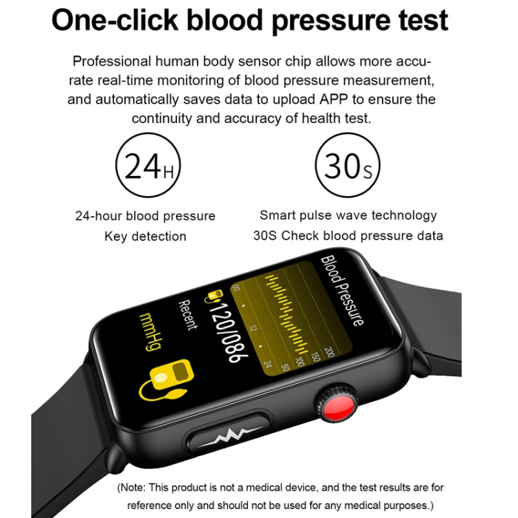 Smart Watch Ring ECG Temperature Heart Rate Blood Pressure Health Bluetooth Talking Watch, Color: Black Leather