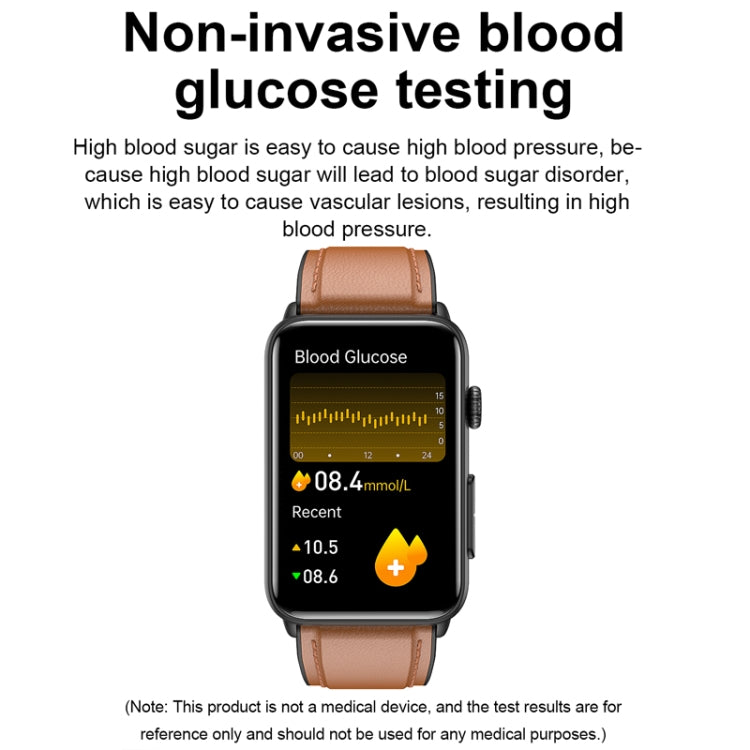 Smart Watch Ring ECG Temperature Heart Rate Blood Pressure Health Bluetooth Talking Watch, Color: Red Silicone