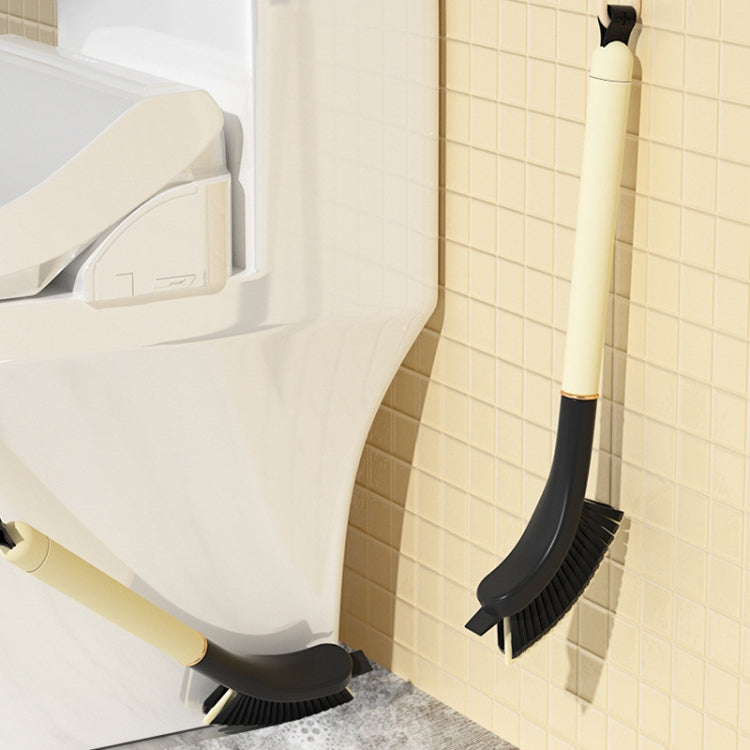 Kitchen 3 In 1 Long Handle Crevice Brush Household Bathroom Cleaning Brush - Milk White