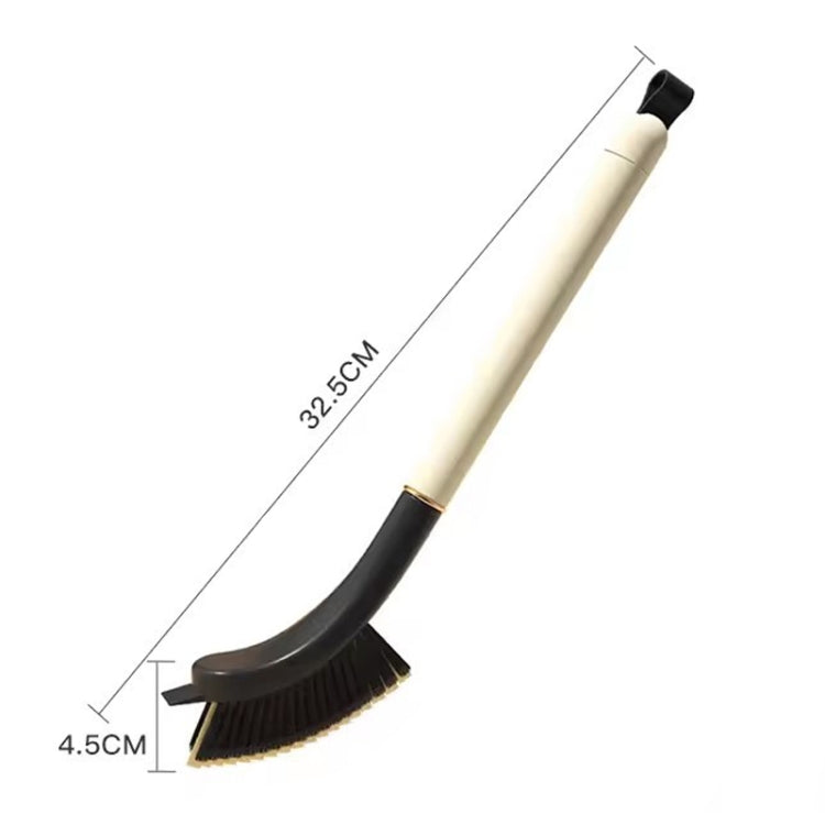 Kitchen 3 In 1 Long Handle Crevice Brush Household Bathroom Cleaning Brush - Milk White