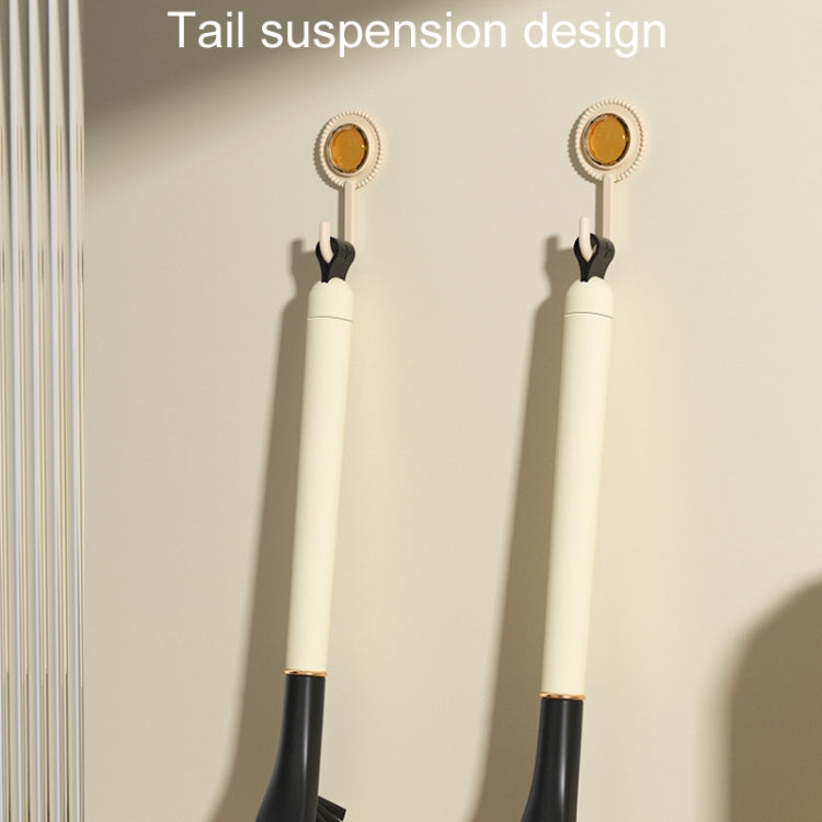 Kitchen 3 In 1 Long Handle Crevice Brush Household Bathroom Cleaning Brush - Milk White