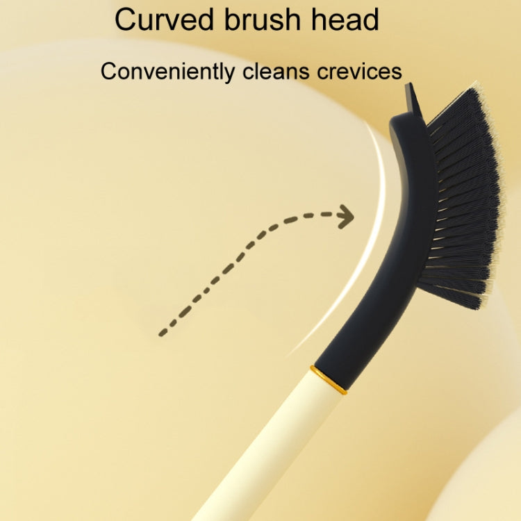 Kitchen 3 In 1 Long Handle Crevice Brush Household Bathroom Cleaning Brush - Milk White