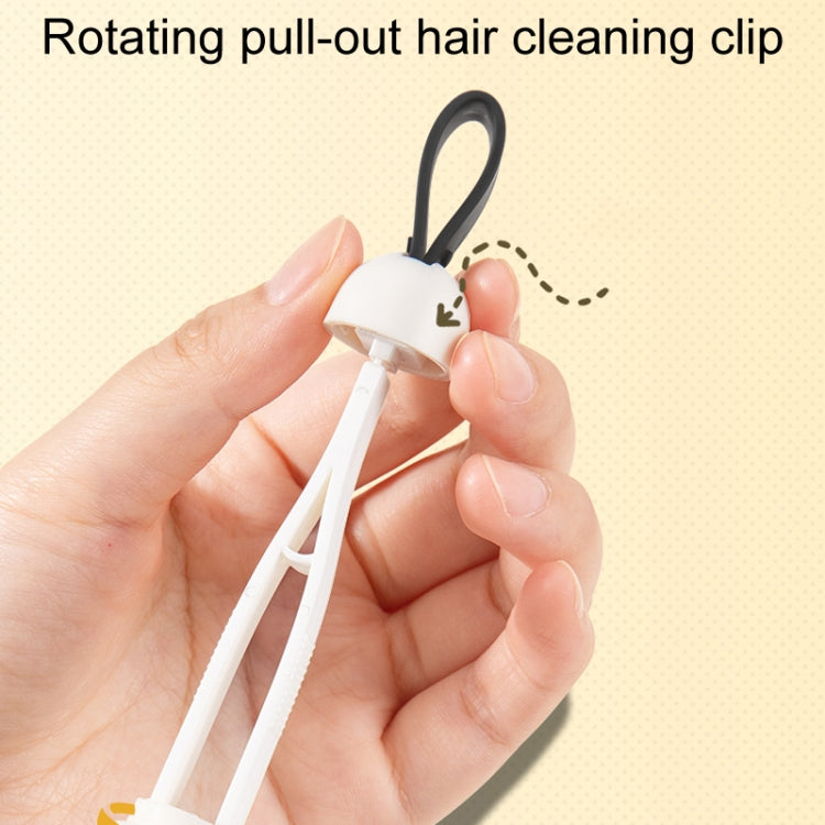Kitchen 3 In 1 Long Handle Crevice Brush Household Bathroom Cleaning Brush - Milk White