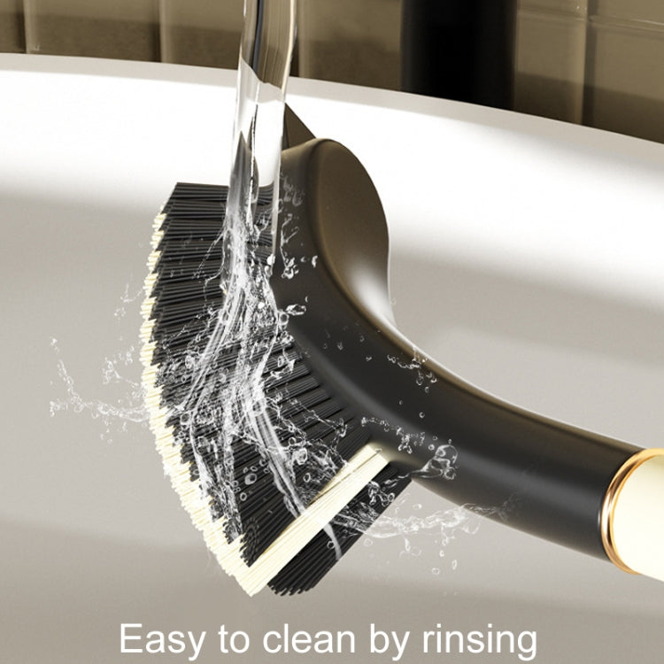 Kitchen 3 In 1 Long Handle Crevice Brush Household Bathroom Cleaning Brush - Milk White