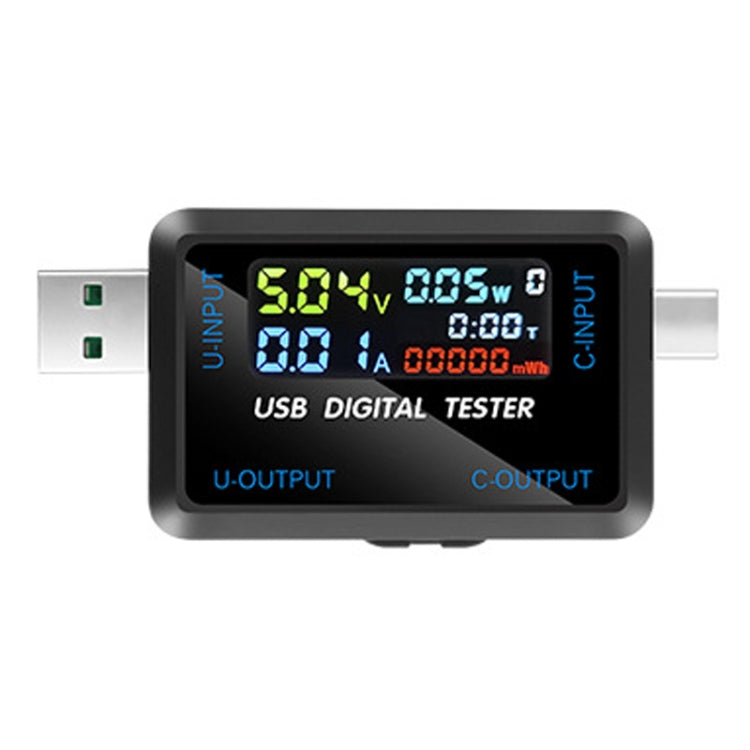 6527-Q Multifunctional Digital Voltage And Current Meter Portable Capacity Tester - USB+Type-C Port
