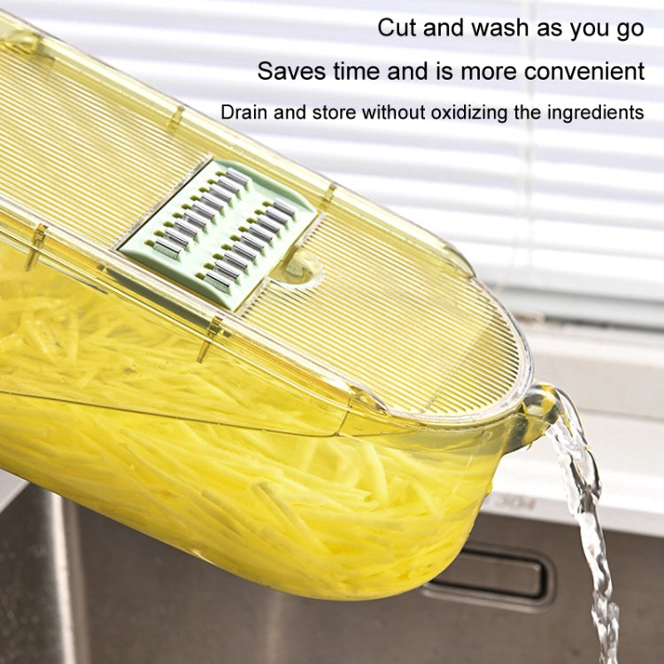 Kitchen Fruit Vegetable Shredder With Hand Guard Potato Cucumber Slicing Shredding Cutter, Style: 3 Blades Set