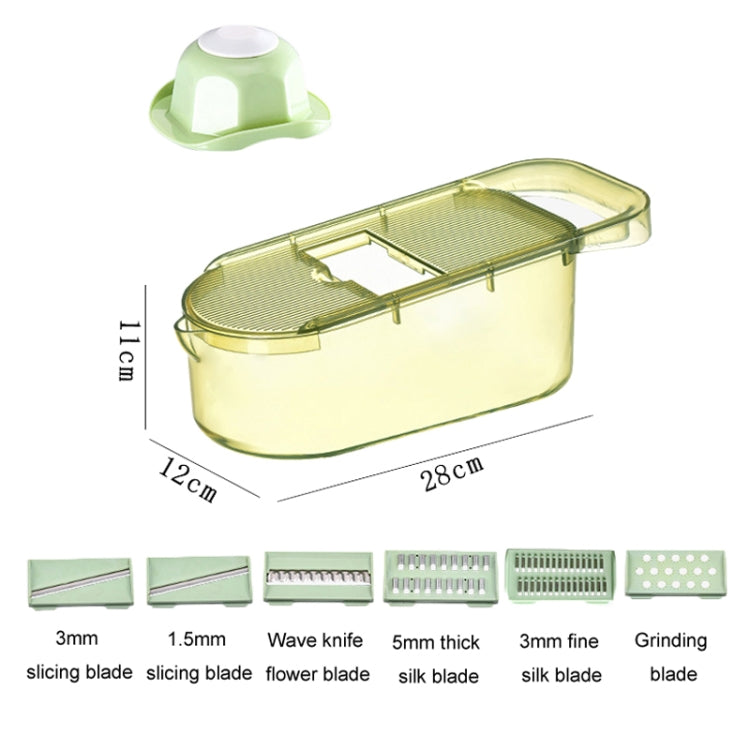 Kitchen Fruit Vegetable Shredder With Hand Guard Potato Cucumber Slicing Shredding Cutter, Style: 3 Blades Set + Drainer Basket