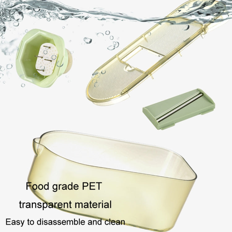 Kitchen Fruit Vegetable Shredder With Hand Guard Potato Cucumber Slicing Shredding Cutter, Style: 3 Blades Set + Drainer Basket