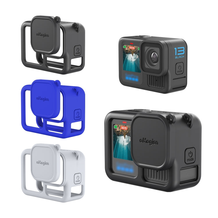 For GoPro HERO13 Black AMagisn Silicone Case Protective Cover - Light Gray