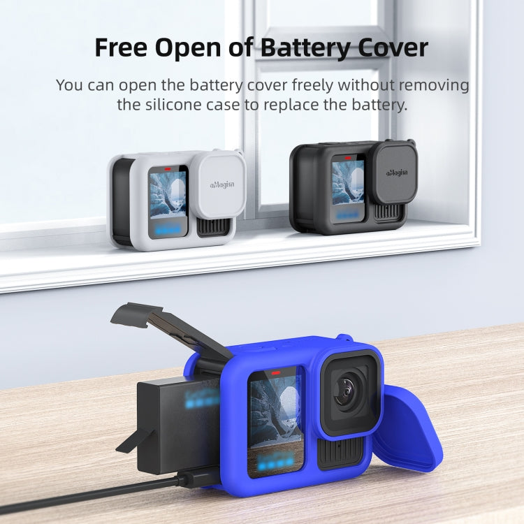 For GoPro HERO13 Black AMagisn Silicone Case Protective Cover - Light Gray