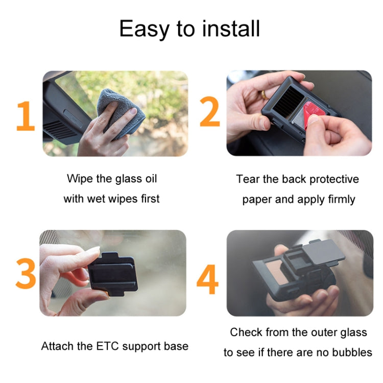 Automotive Removable ETC Slide Bracket Car Anti-Drop Holder, Color: Transparent